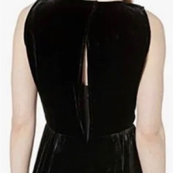 BCBGMaxAzria Ria New Black Velvet Asymmetrical Wrap Sleeveless Maxi Dress S - Picture 3 of 13